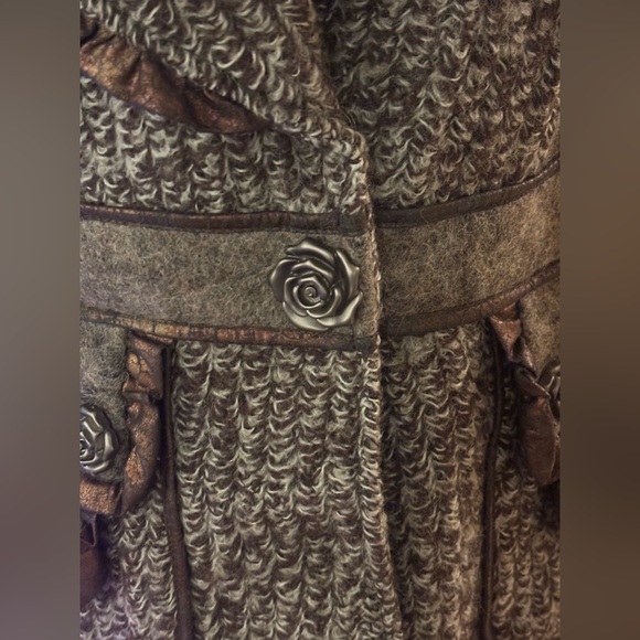 Christopher & Banks Womens Long  Vintage Inspired Wool Blend Coat - Picture 4 of 16